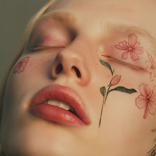 Floral Face Art Portrait