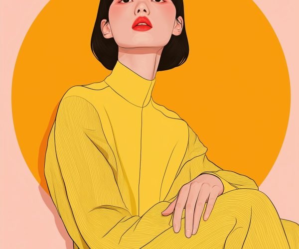 Stylized Portrait with Bold Colors